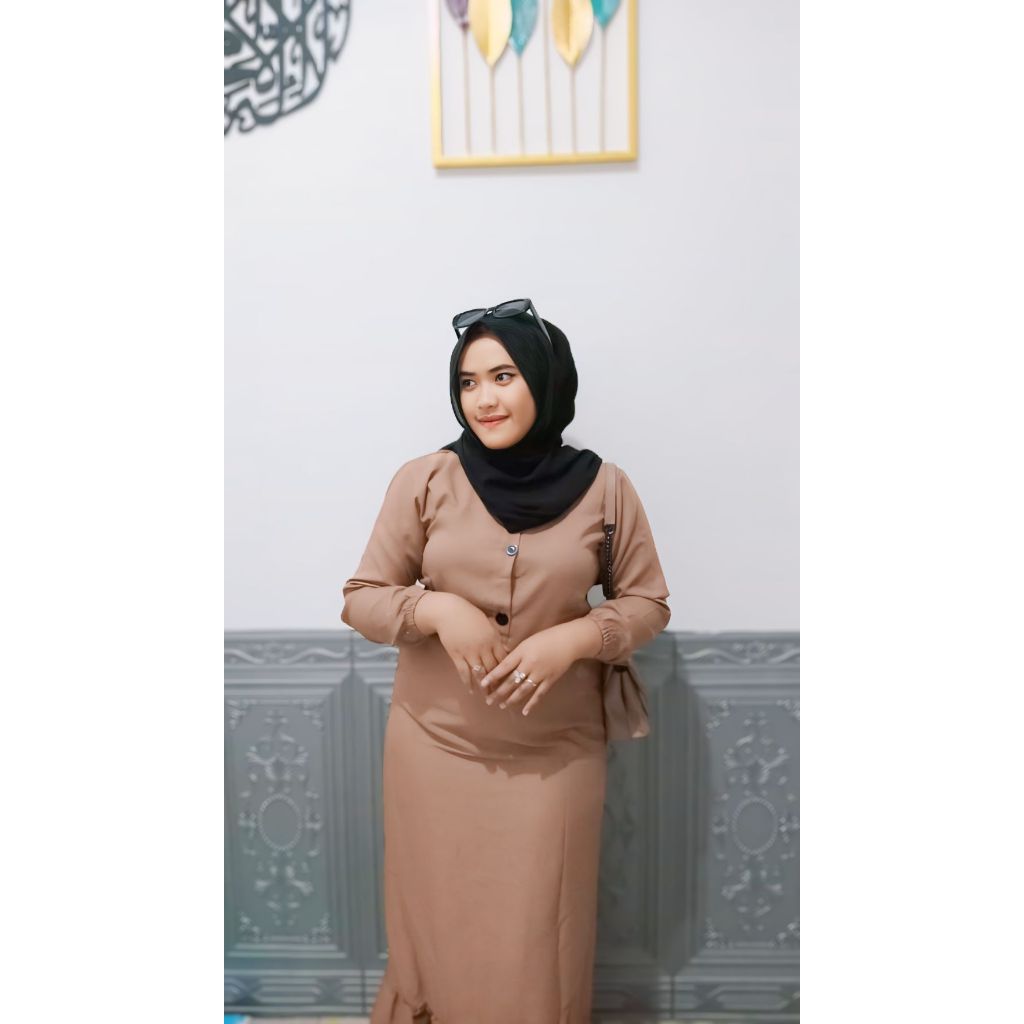 candy dress Baju Muslim Busui Friendly