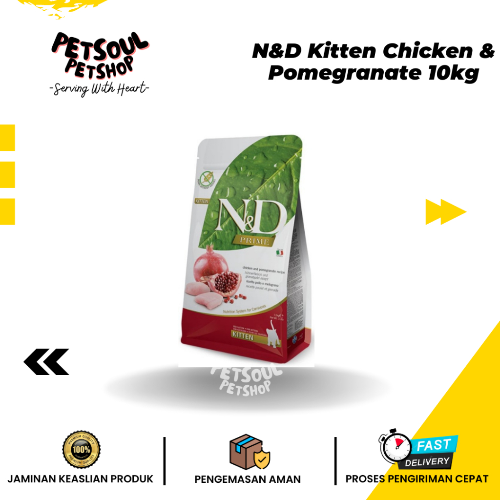 Farmina N&D Kitten Chicken & Pomegranate 10kg Grainfree N&D Catfood