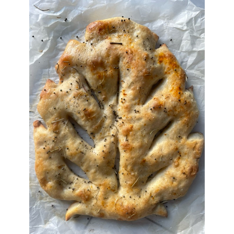 

Sourdough Fougasse Roti Daun Sehat Ragi alami tanpa gula tanpa susu tanpa pengawet fermentasi Roti Gandum Gurih