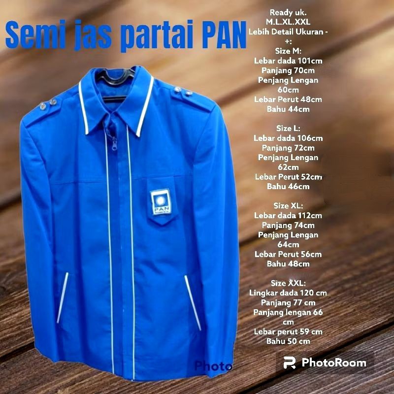 Terbaik SEMI JAS PARTAI PAN / JASKET PARTAI PAN