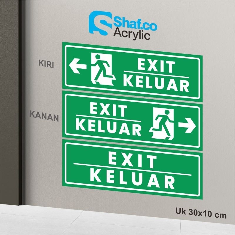 

STICKER EXIT/KELUAR // STIKER // RAMBU-RAMBU