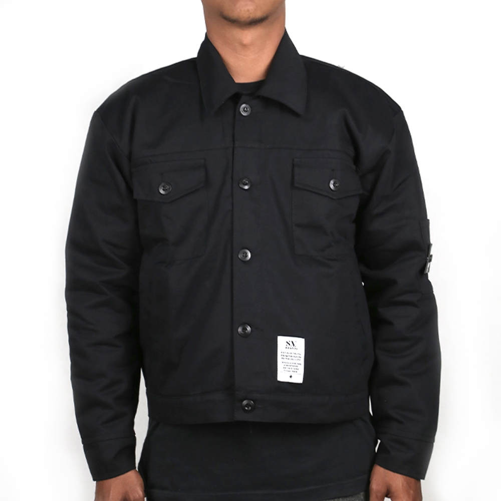 S.V.Brands - Cropped Jacket Oliver Black - Jaket Outwear Pria Wanita