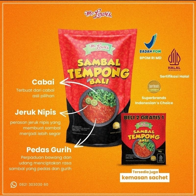 

MC LEWIS SAMBAL TEMPONG 200GR