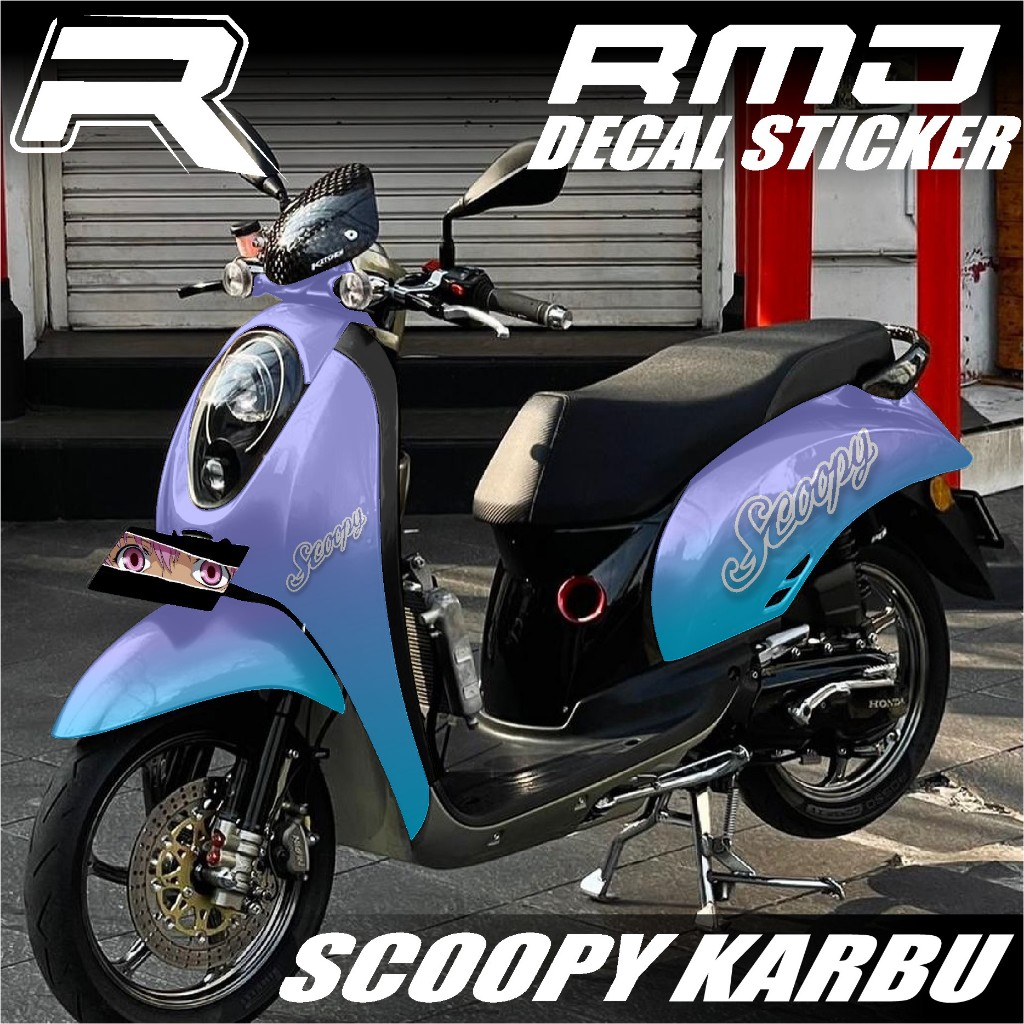 Decal Scoopy full body Dekal Sticker Scoopy Lama / Karbu Desain GRADASI