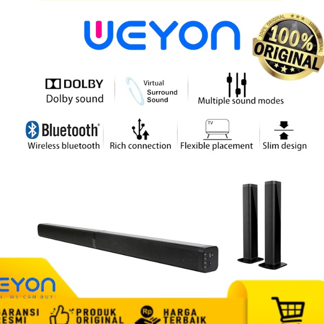 Wah WEYON Speaker TV Soundbar Portable Speaker Bluetooth speaker cores Garansi Resmi Original