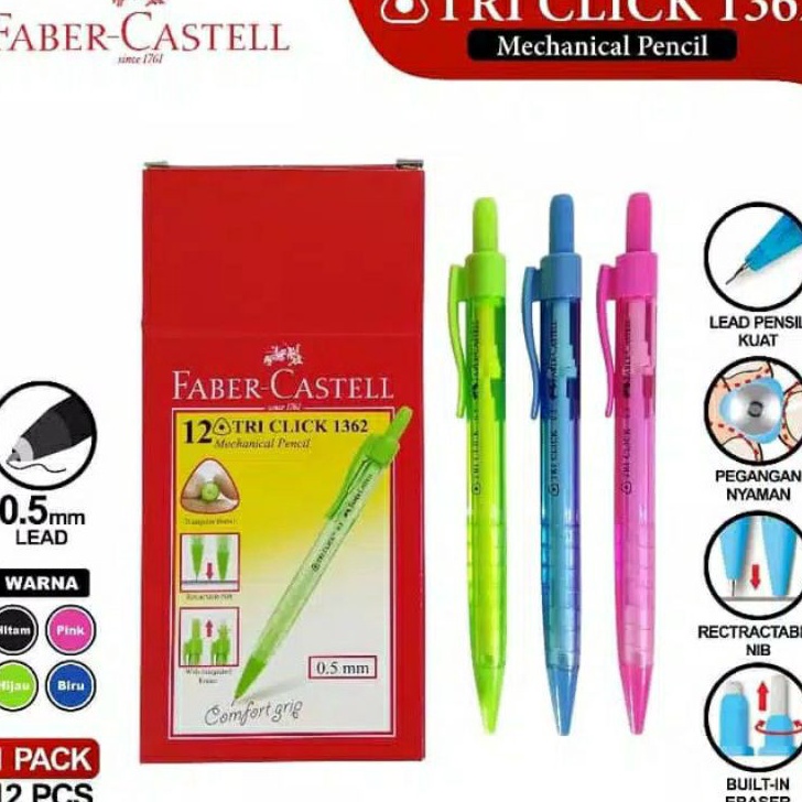 

SPESIAL Tri Click 5 Faber Castell Pensil Mekanik 5 Faber Castell HARGA 1 BUAH PENSIL