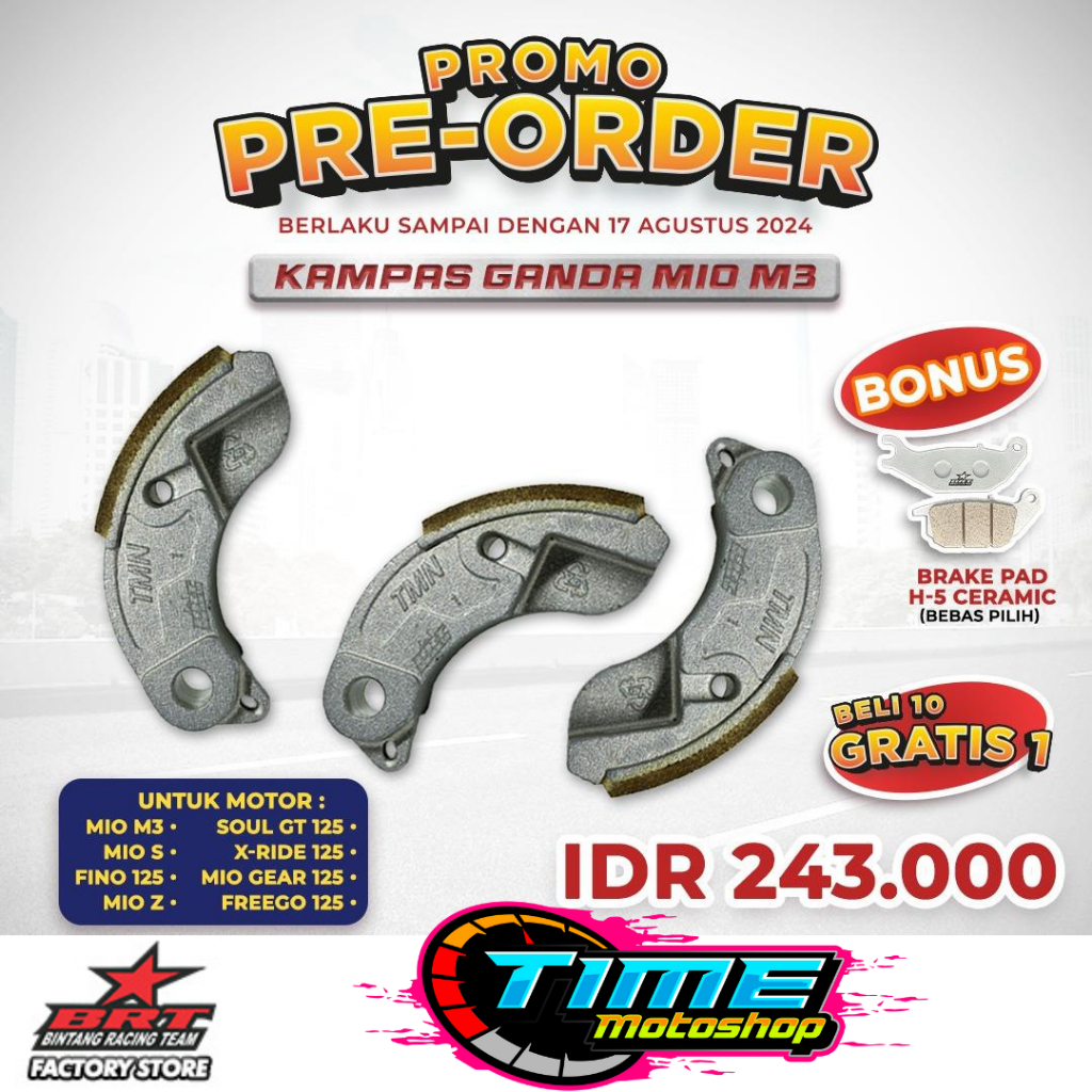 KAMPAS GANDA BRT MIO M3 MIO S MIO Z FINO 125 SOUL GT 125 XRIDE 125 MIO GEAR 125 FREEGO 125