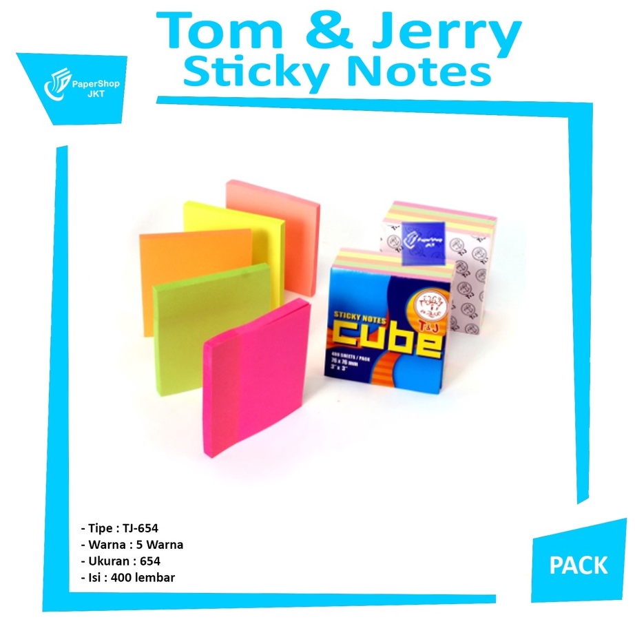 

SPESIAL DISCOUNT TOM JERRY Sticky Notes Warna Cube TJ 654 PCS