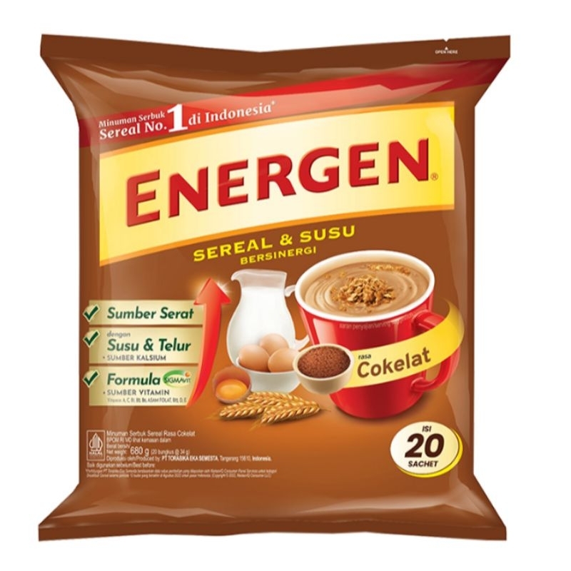 

ENERGEN Minuman Sereal Chocolate 20 sachet x 34 gram