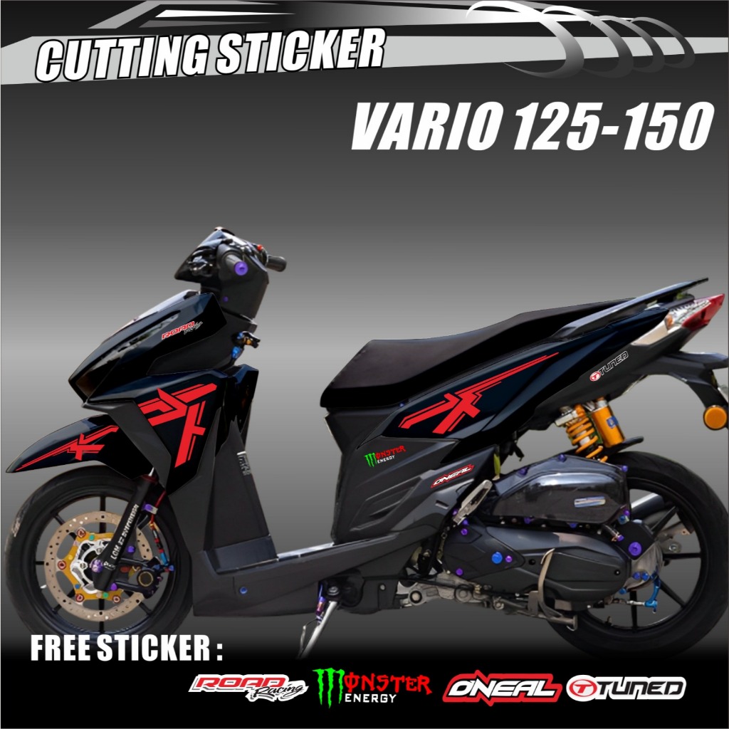 STIKER STRIPING LIST MODIFIKASI MOTOR HONDA VARIO 125-150
