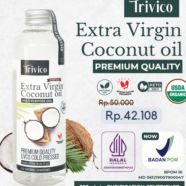

Dear TRIVICO PREMIUM E MINYAK KELAPA MURNI 1 COCONUT OIL 25ML