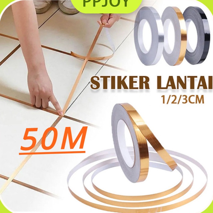Grosir 5meterSticker Pembatas Nat KeramikWaterproof Floor Tile StickersStiker Dekorasi Lantai Kerami