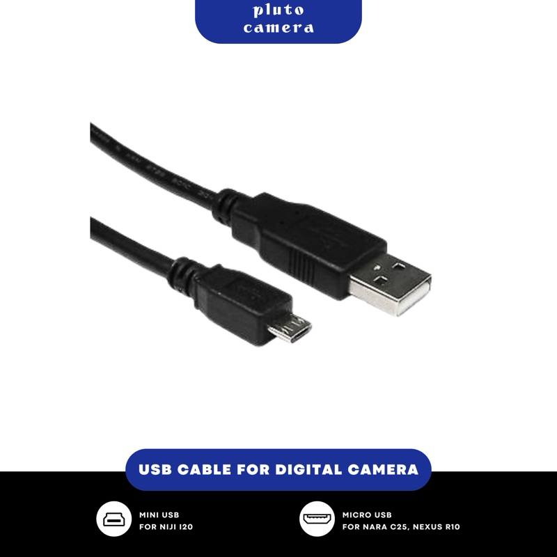 USB Cable Kabel Data Charging dan Transfer Data For Digital Camera (Niji i20, Nara C25, Neo T20, Nex