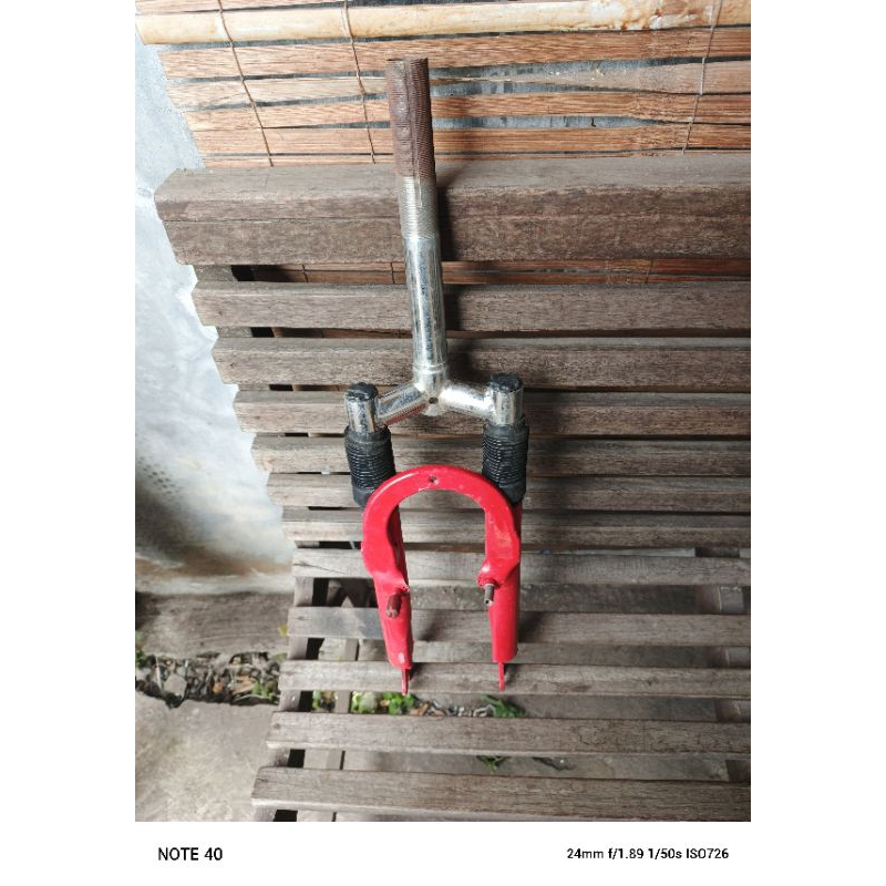 fork sepeda mtb 20 jadul nos antiq redy merah dan biru