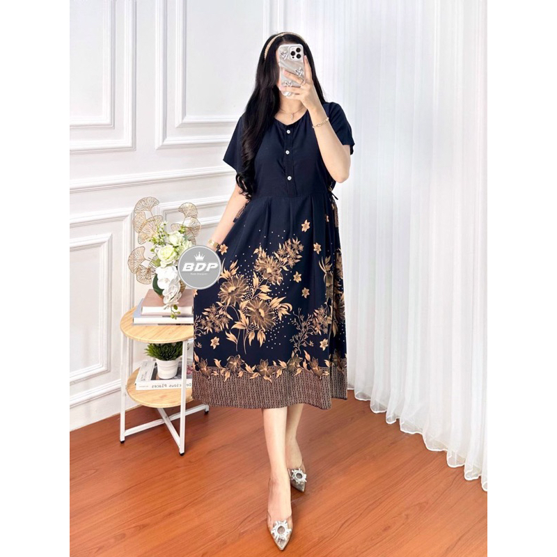 DASTER JUMBO MURAH MOTIF BADGIRL TREND FASHION BRANDED RESLETING DEPAN BUSUI MURAH BUMIL HOMEDRESS B