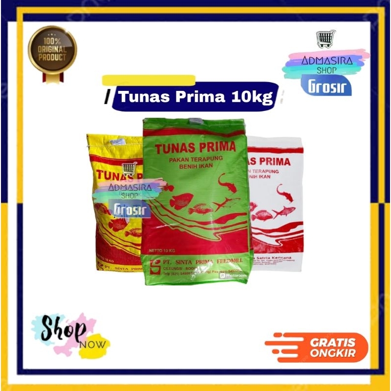 TUNAS PRIMA 10kg TP50 TP80 TP120 1 Sak Karung SINTA Pakan Bibit Ikan Lele Nila Patin Gurami Hias 10 