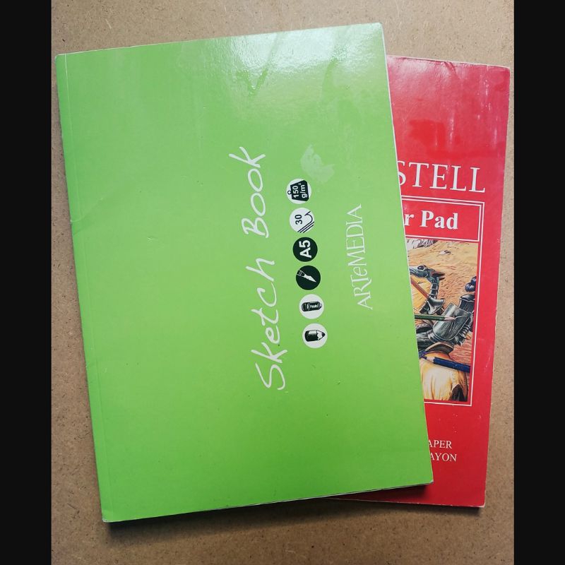 

Preloved SKETCH BOOK A5 + FABER CASTELL ART BOOK A5 # bekas second original buku gambar draw drawing sketsa alat perlengkapan