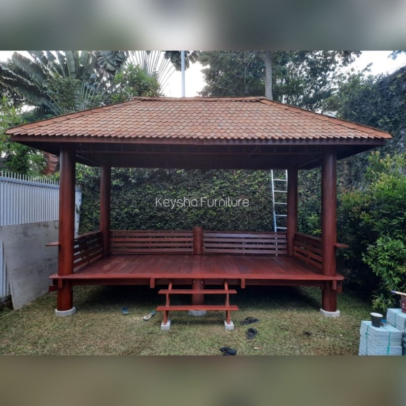 Gazebo Taman Minimalis 4x2m | Jual Gasebo
