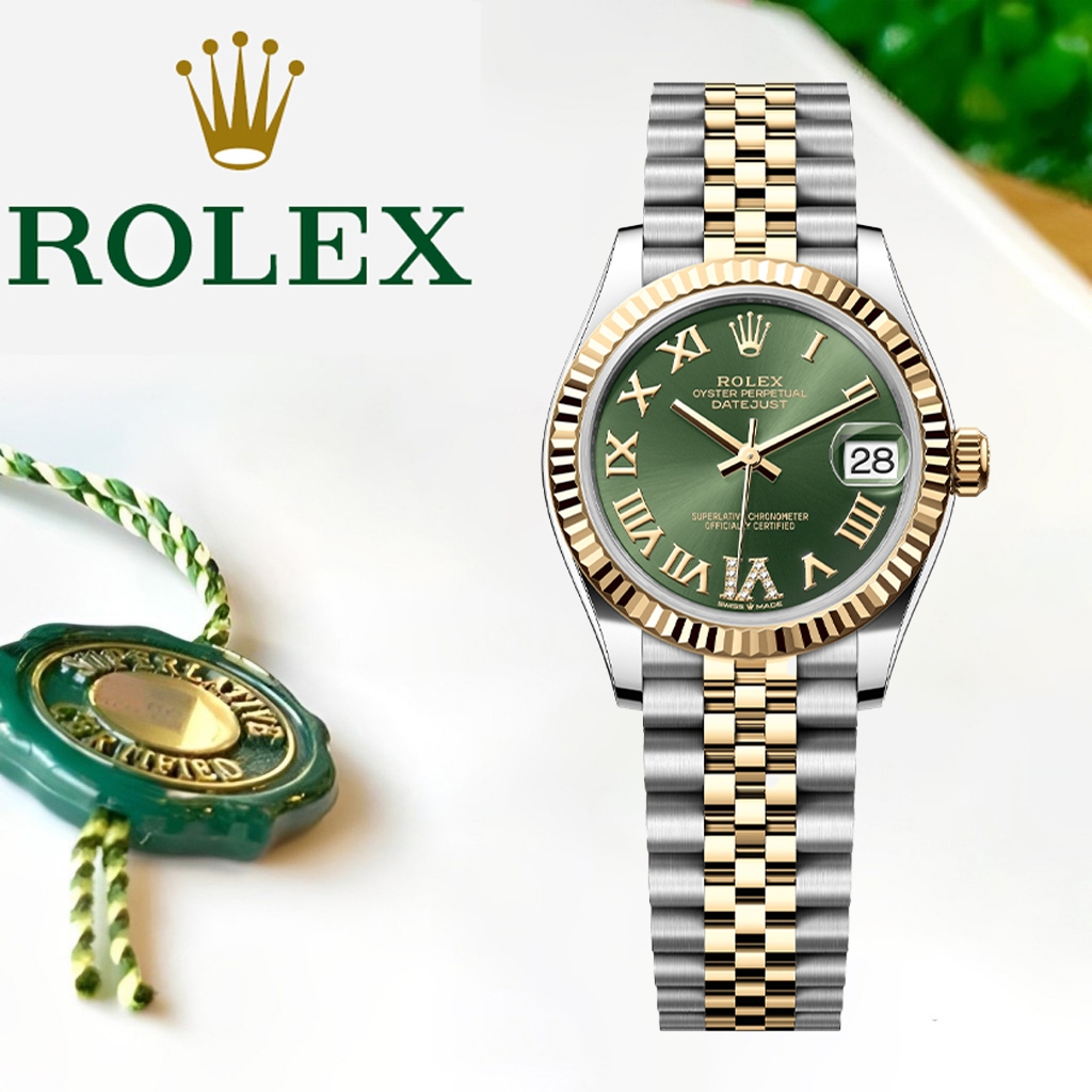 【100% Original】Rolex Jam Tangan M278273-0016 Rose Gold Watch 31mm air 18K dengan berlian