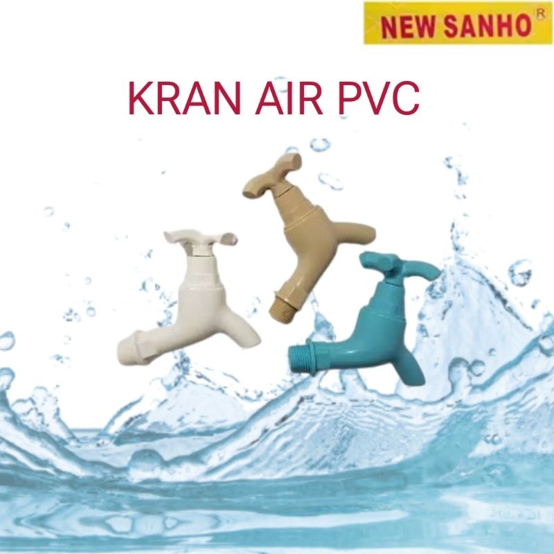 KERAN PVC NEW SANHO BALING-BALING / KRAN AIR PLASTIK NEW SANHO BALING/ Merk New Sanho