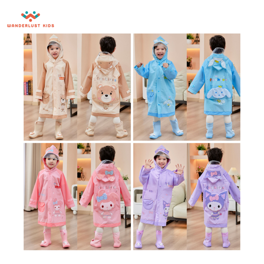 Jas Hujan Anak Import Kid Raincoat Kindergarten JH1