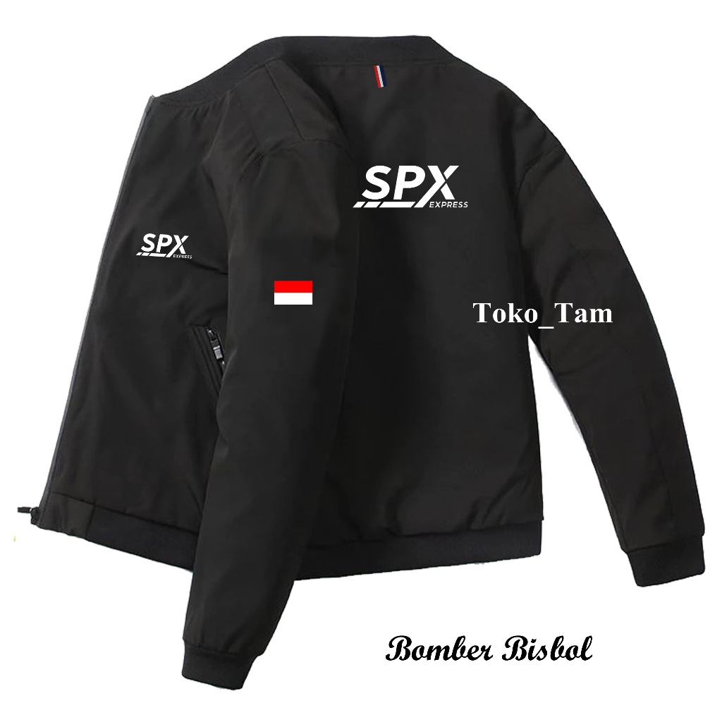 best seller jaket bisbol distro logo spx express original jaket bomber zipper spx express waterproof