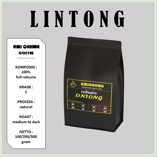 

Kopi LINTONG Robusta 100/250/500 Gram Kopi Murni UMI QAHWA