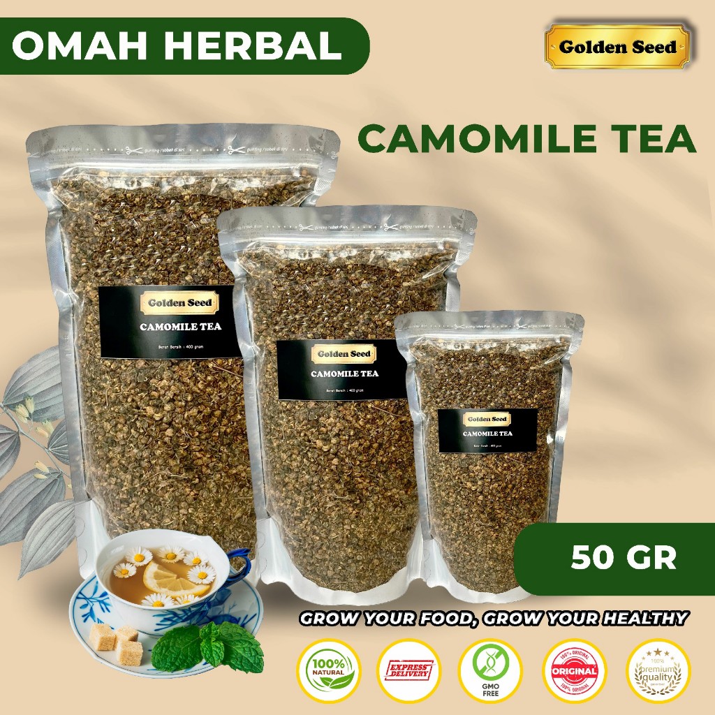 

TEH BUNGA CAMOMILE 50GR / CAMOMILE TEA 50 GRAM / teh camomile grade A