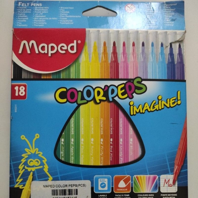 

Maped 18 Color'peps Imagine - Maped Spidol 12 Warna