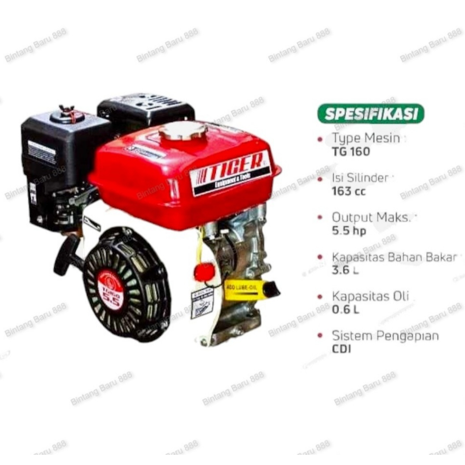 Mesin Pengerak TIGER GX220 GX200 GX160 engine penggerak TIGER GX 220 GX 200 GX 160