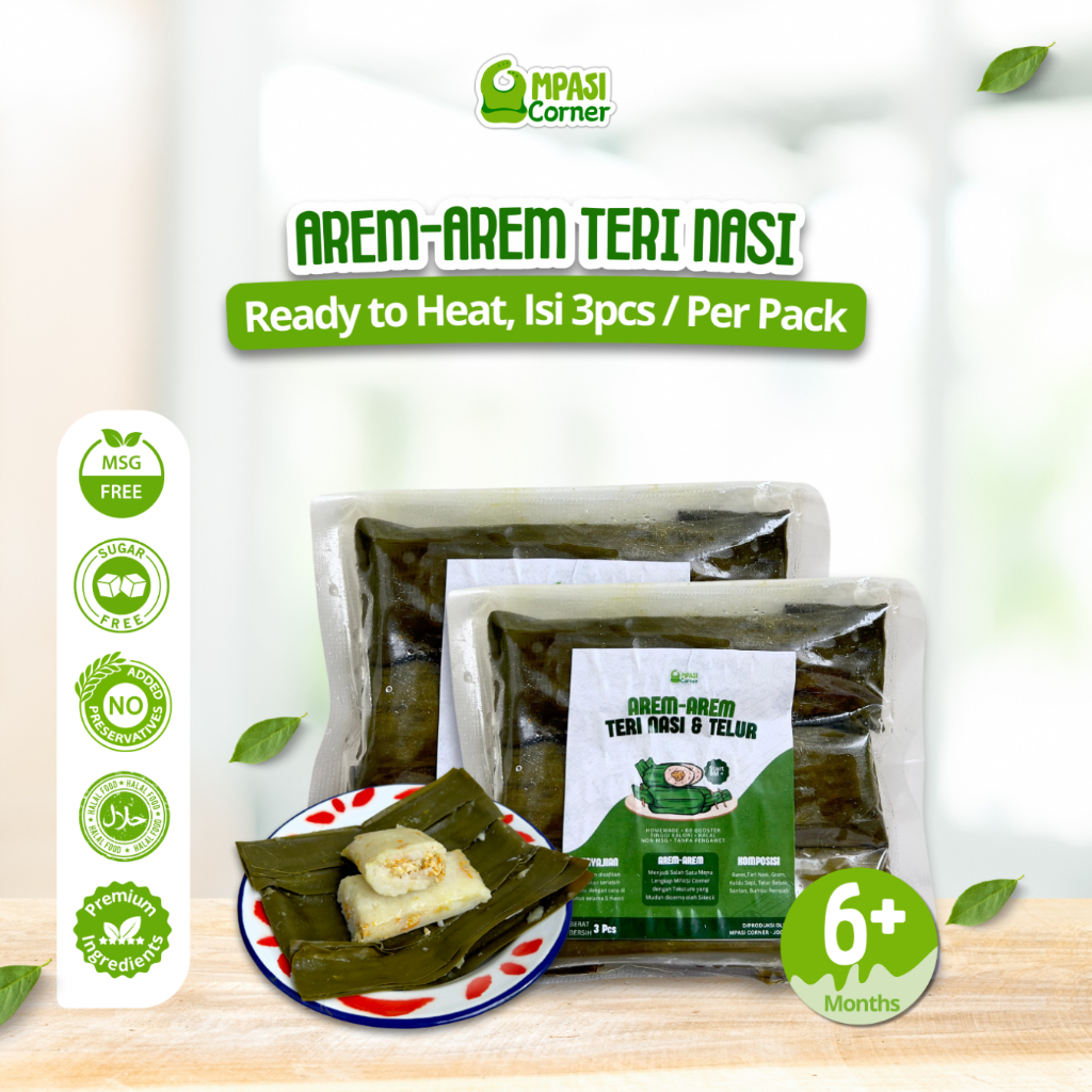 

MPASI Corner Arem-arem Teri Nasi Ready To Heat 6+Mo Isi 4 Biji
