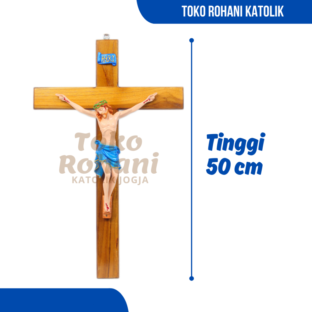 SALIB GANTUNG KATOLIK 50 CM / SALIB GANTUNG BESAR / SALIB DINDING / SALIB UKURAN BESAR / SALIB JUMBO