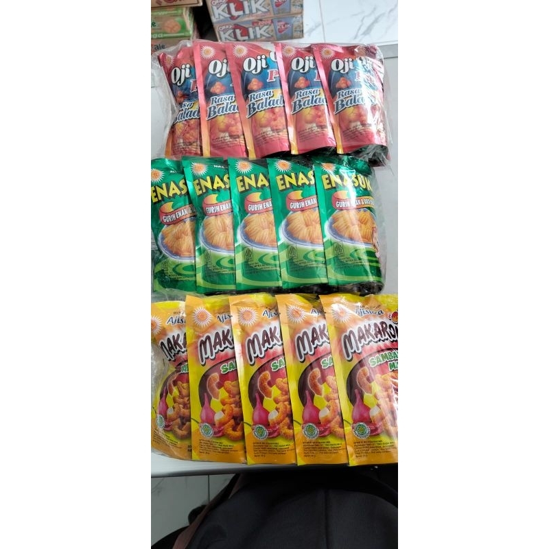 Snack Enasuka | Oji Oji  | Makaroni 23g  | 1 pack isi 10 pcs
