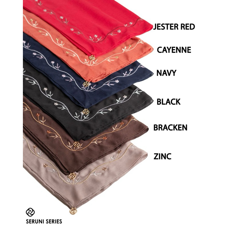 Deenay Seruni - Hijab Polos Bordir