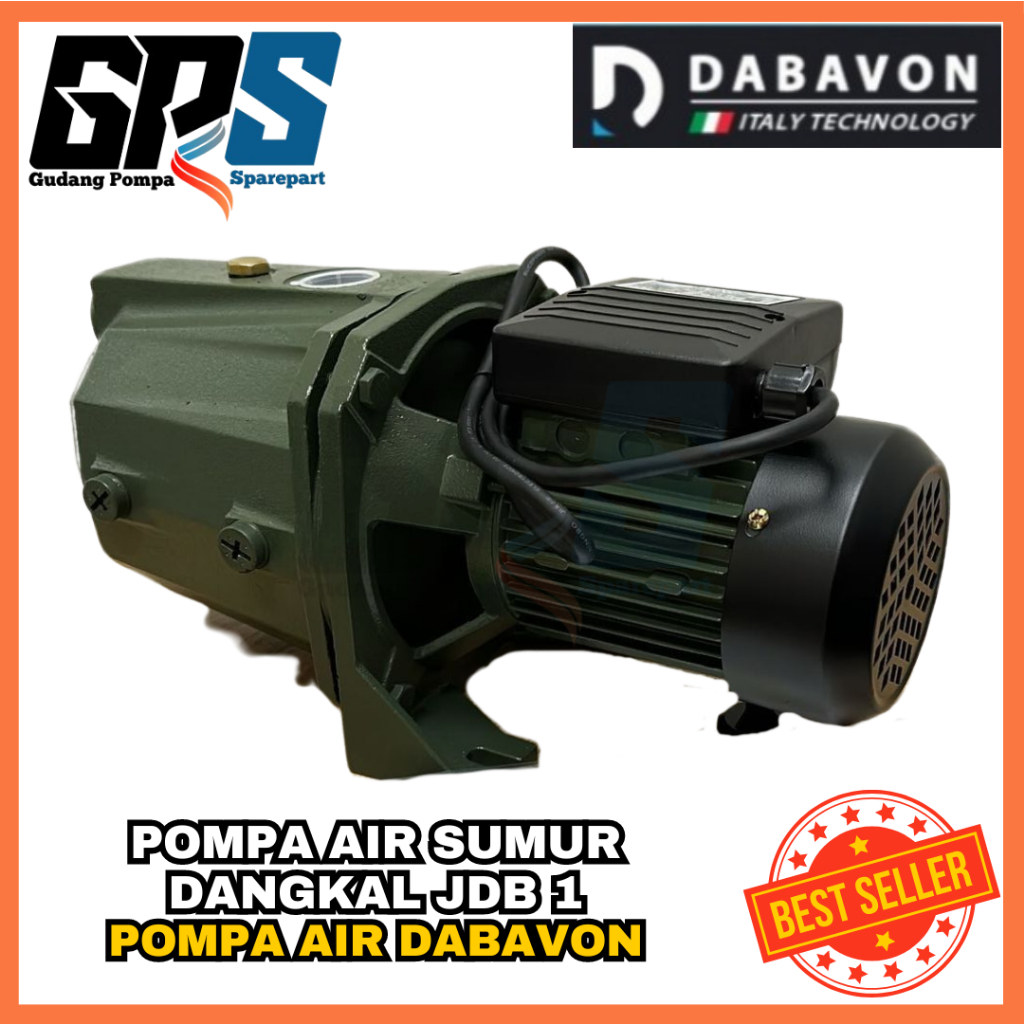 [POMPA AIR] POMPA SUMUR DANGKAL DABAVON JDB1 100WATT