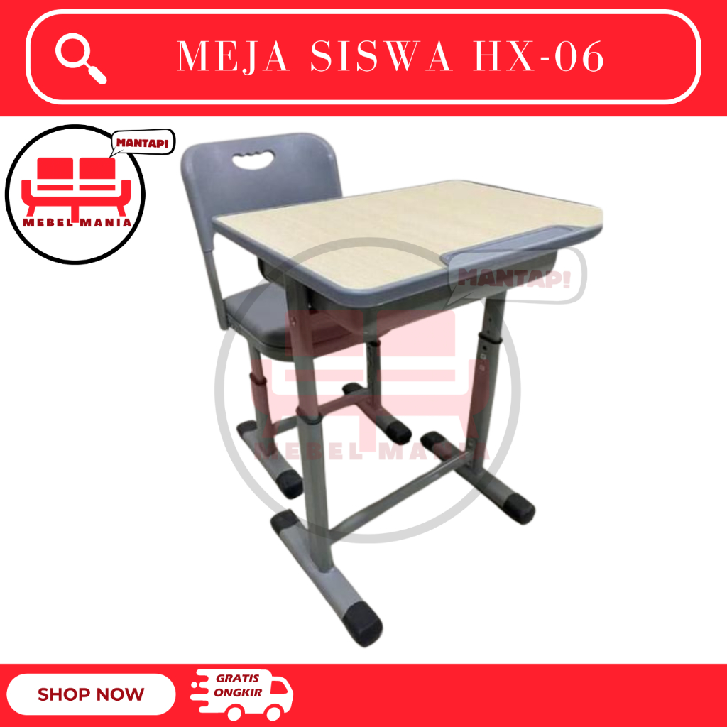Meja Sekolah HX-06 / Meja Siswa / Meja Belajar / Bangku Sekolah / Meja Sekolah SMU /kursi sekolah / 