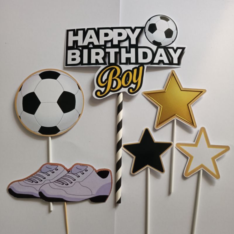 Topper Cake BOLA / hiasan kue ulang tahun BOLA