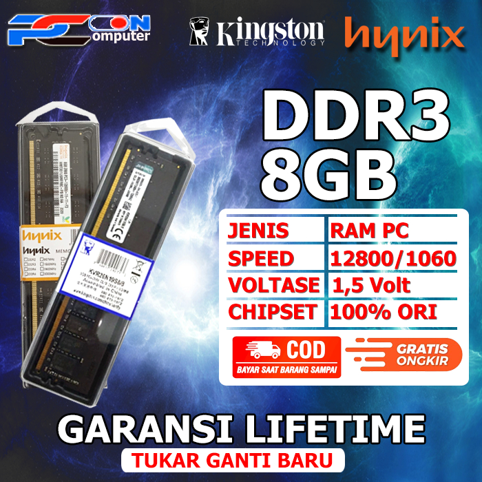 RAM PC DDR3 8GB  MEMORY PC Komputer DDR3 8GB PC 12800/1600MHZ/Ram PC