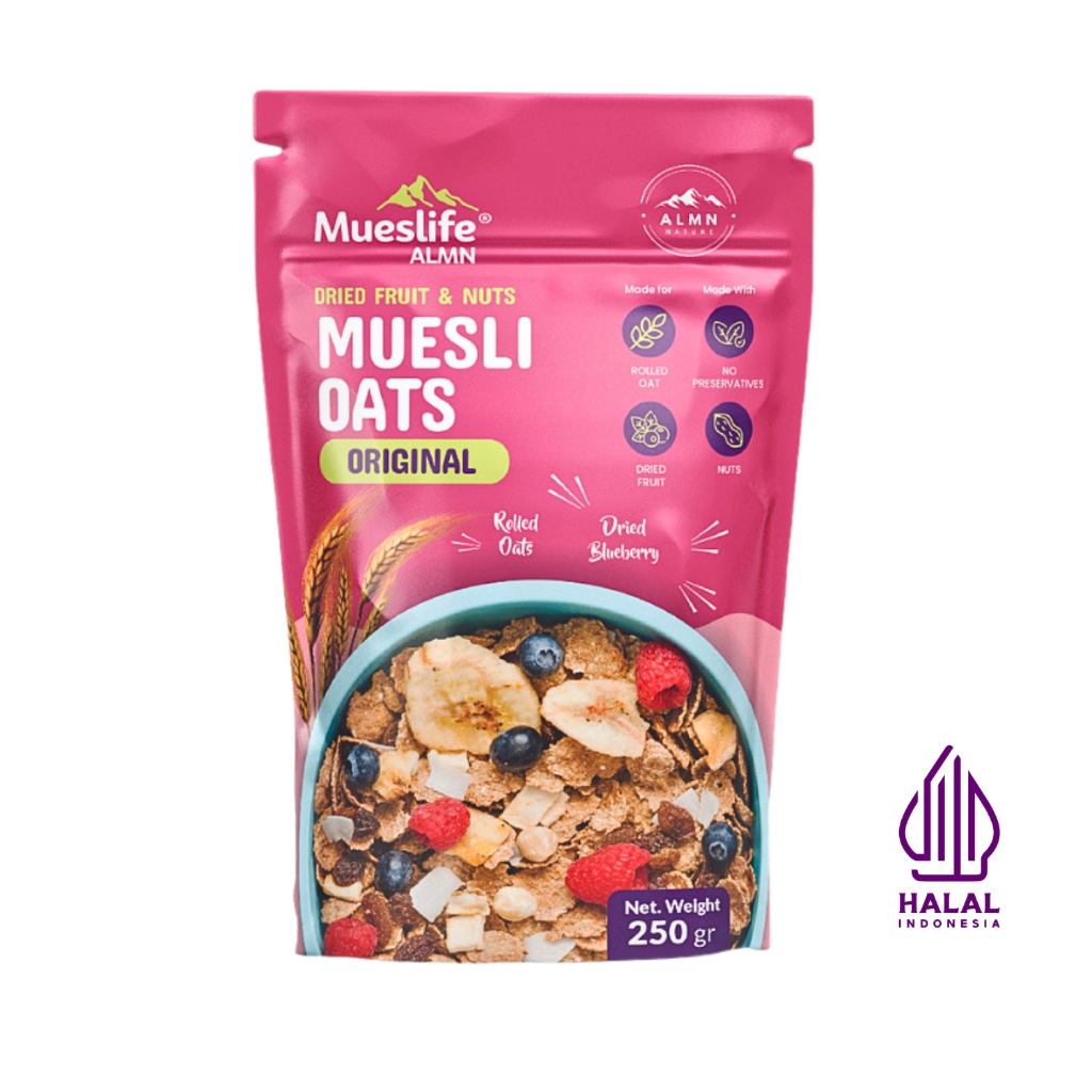 

Alamon Mueslife Diet Muesli Meal Replacement Tinggi Serat Rendah Kalori