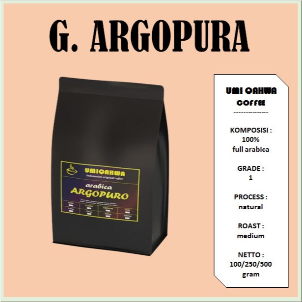 

Kopi ARGOPURO Arabica 100/250/500 Gram Kopi Murni UMI QAHWA