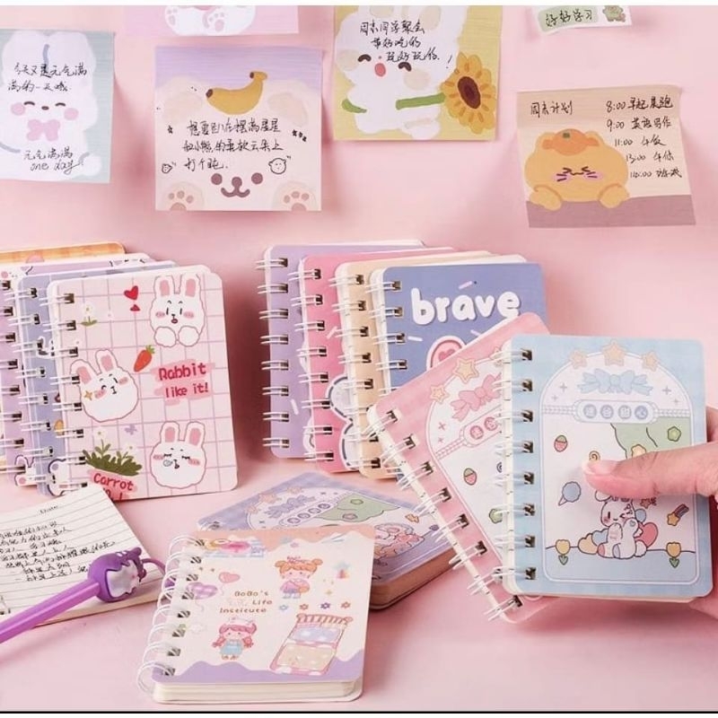 

NOTEBOOK NOTEPAD RING A7 MODEL SPACE BABY DAN HAPPY BUS