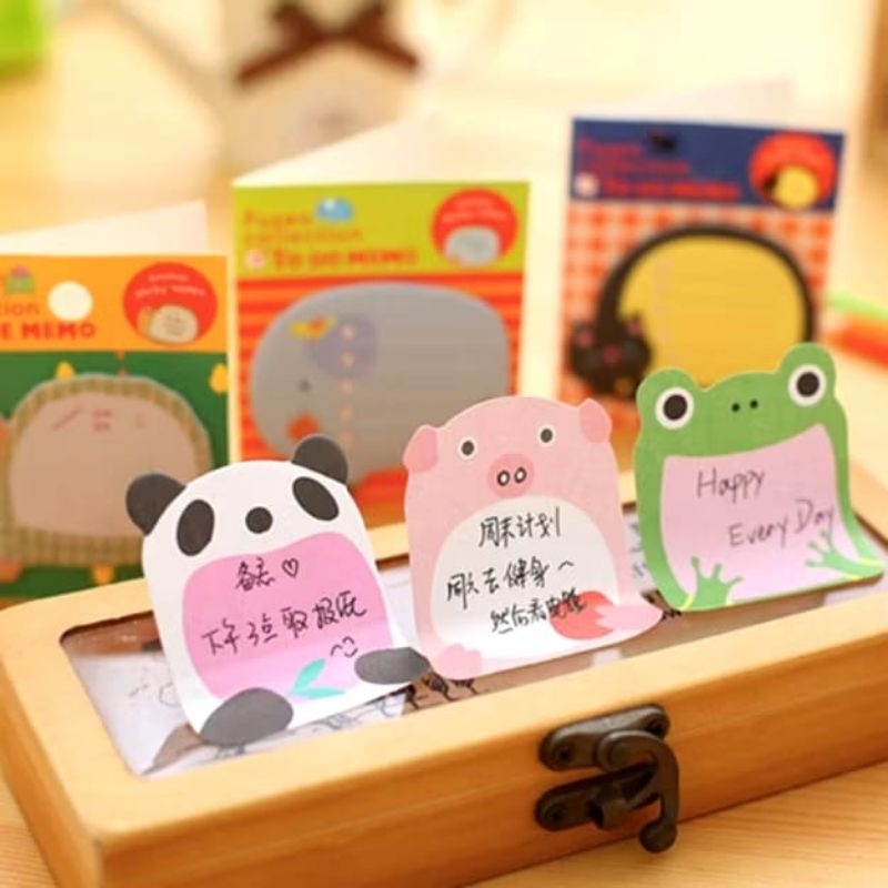 

Sticky Notes Motif Hewan Tempelan Kertas Catatan Memo Note Karakter Animal Mini Book Karakter Lucu