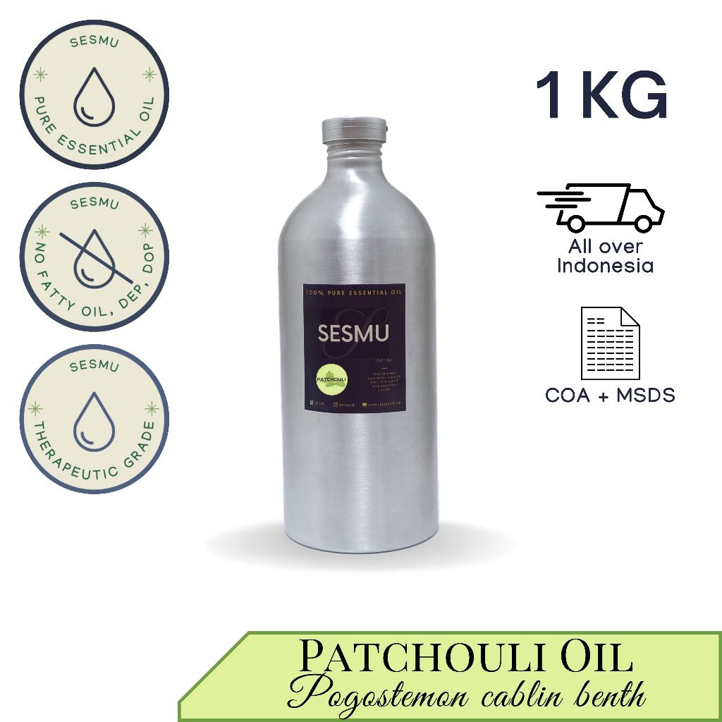 1 KG / 1 L / 1000 ML PATCHOULI (NILAM) 100% PURE ESSENTIAL OIL / MINYAK ATSIRI