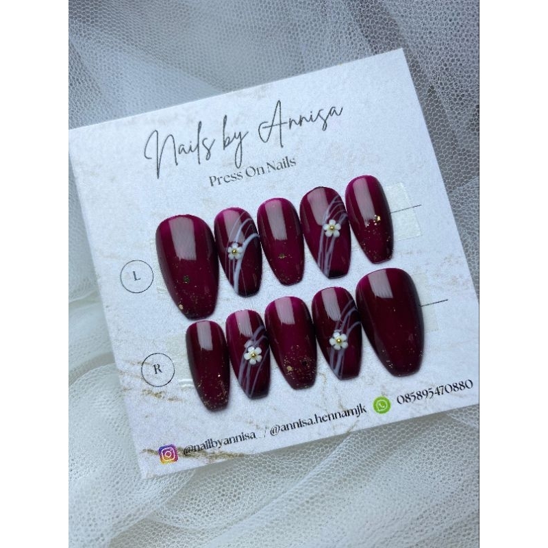 KUKU PALSU NAIL ART PRESS ON NAIL  WISUDA ENGAGEMENT DAILY NAIL ART MURAH(REGULER)