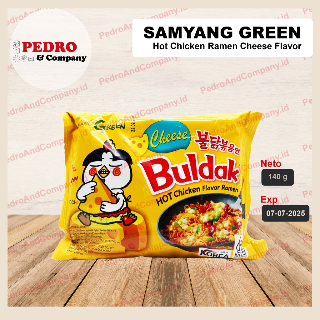 

SamYang Mie keju buldak 140 gram - ssamyang green mi instant keju