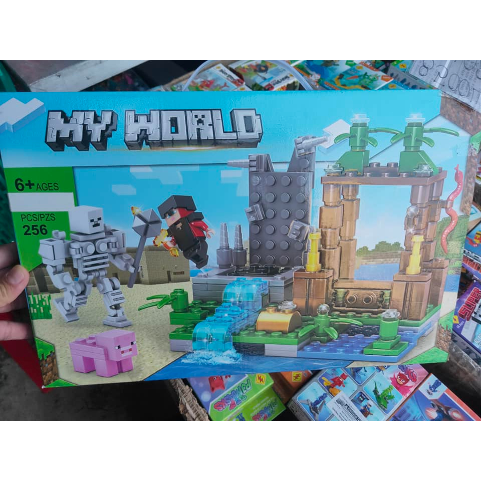 Mainan Susun Balok My World Battle Of Forbidden Areas Building Blocks 256pcs Bricks