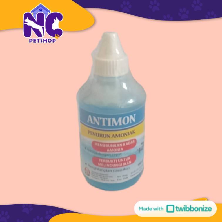 ANTIMON 100ML - cairan penjernih air menghilangkan amonia dan senyawa beracun pada kolam