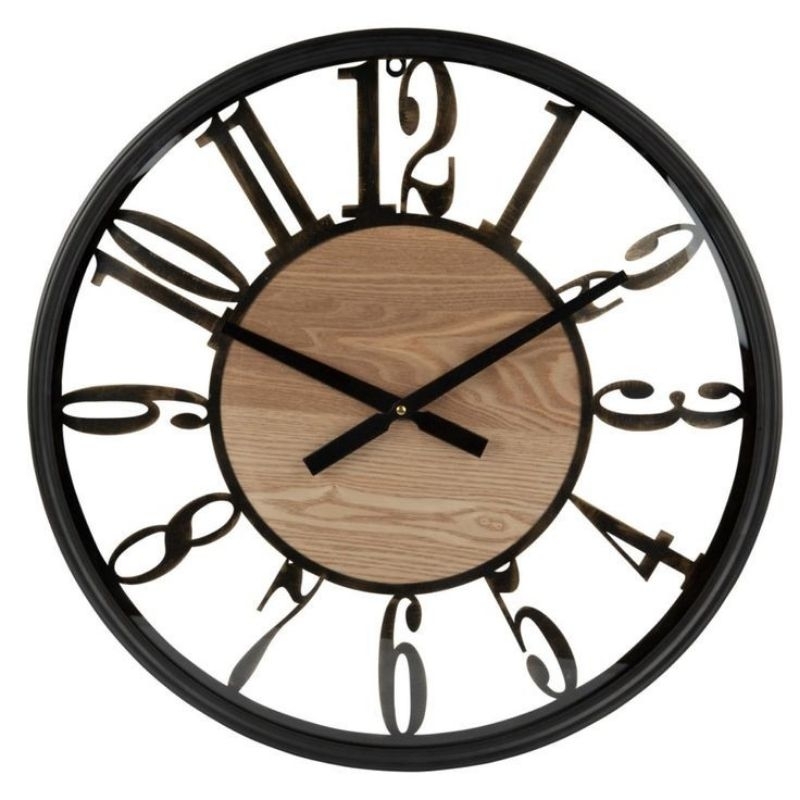 jam dinding bobokan kayu diameter 45 cm custom