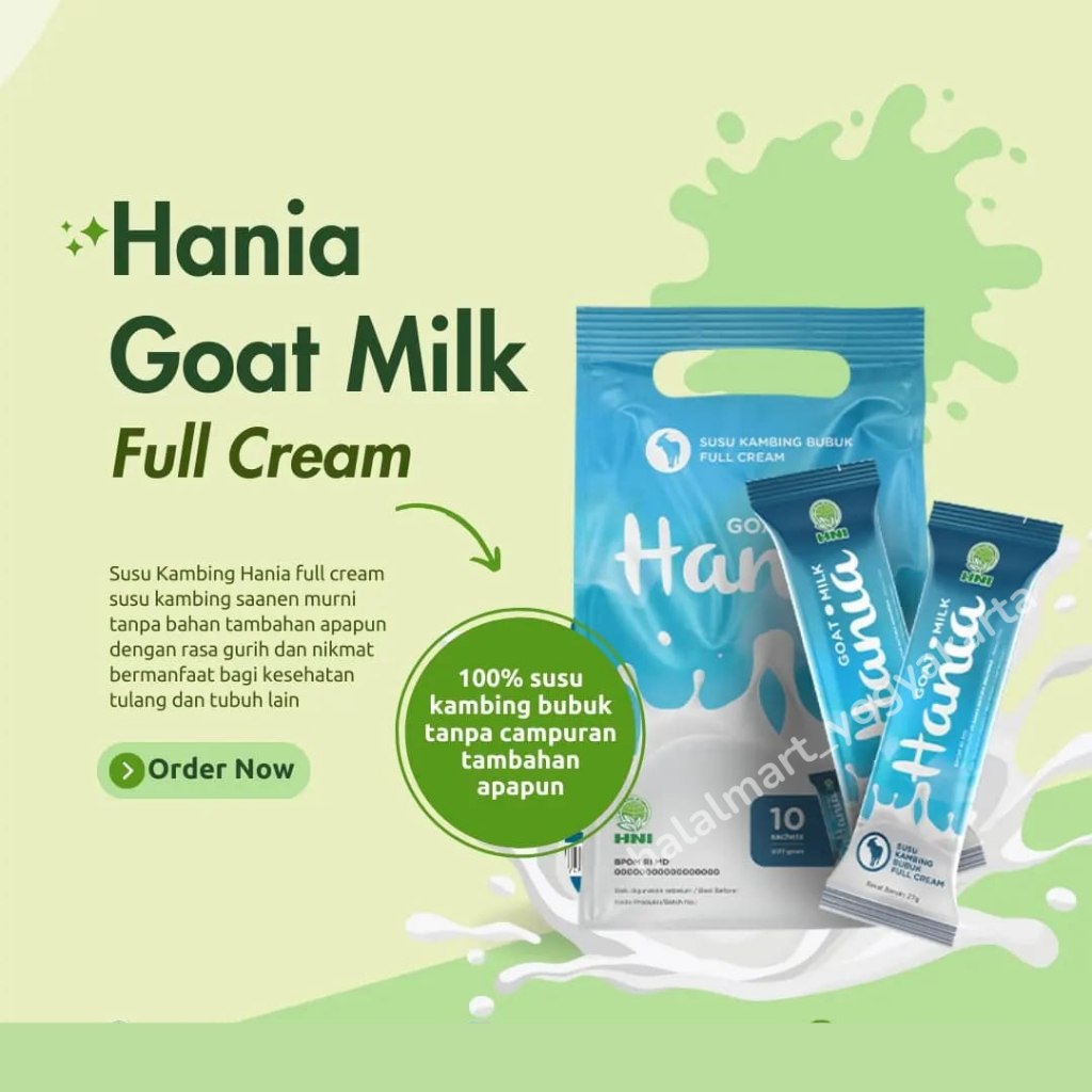 

MENINGKATKAN KEKEBALAN TUBUH- HANIA SUSU KAMBING FULL CREAM