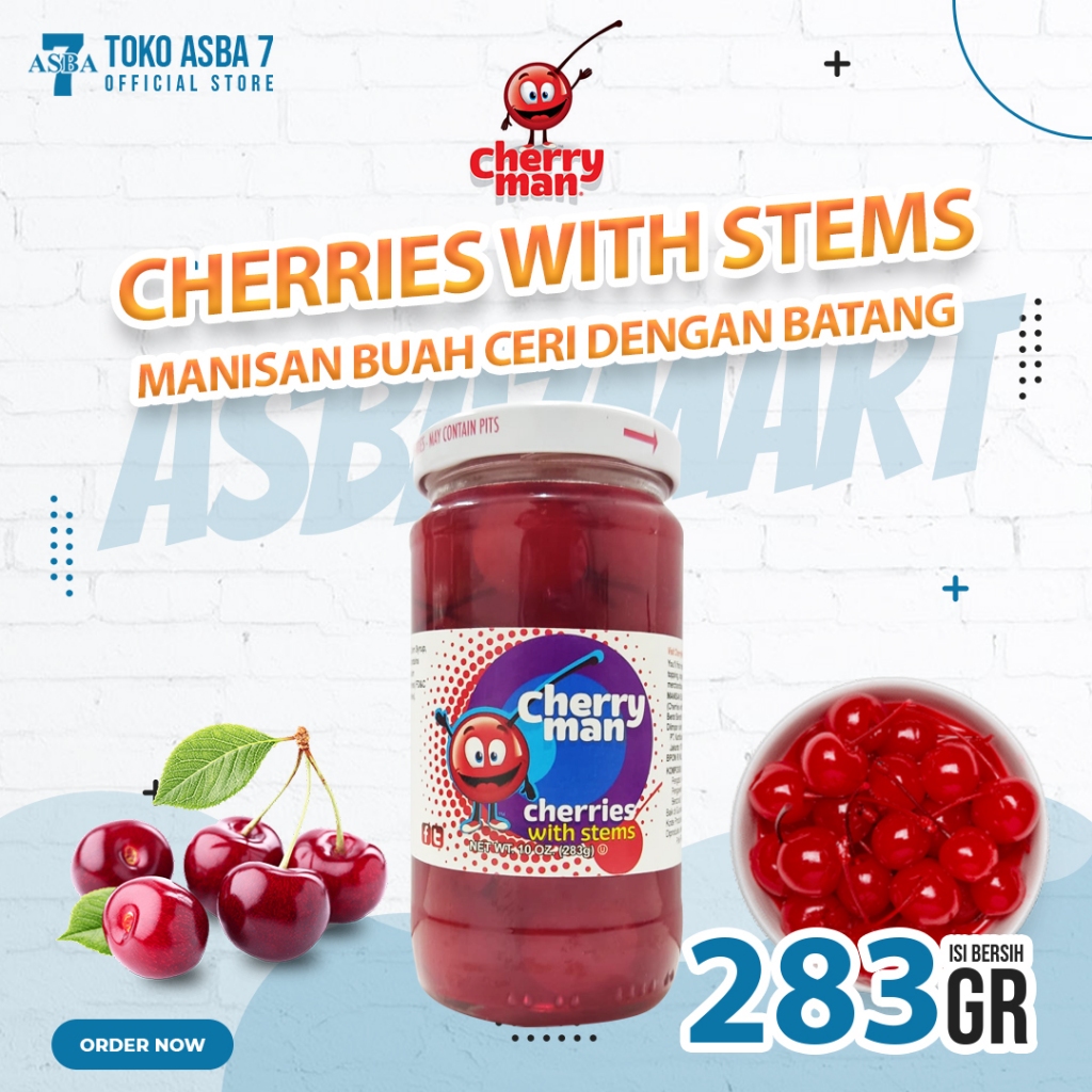 

CHERRY MAN CHERRIES WITH STEMS 283G